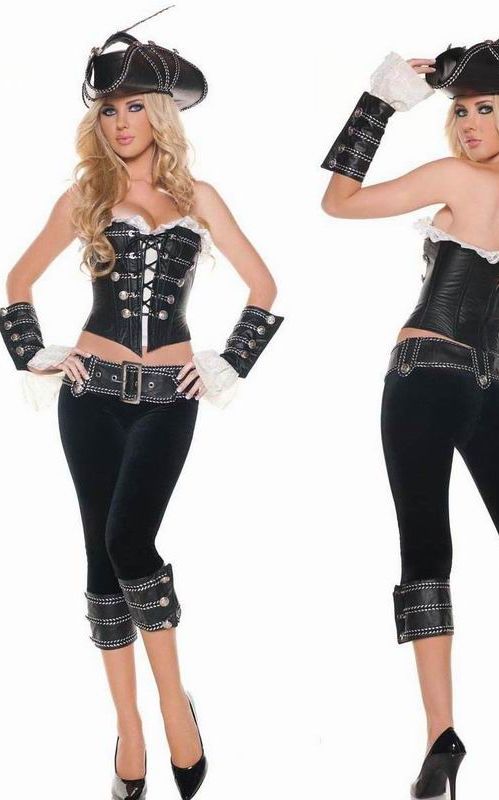 Deluxe Rogue Pirate With Pants Costume